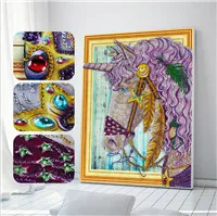 Новый 5D DIY Алмазная картина животное лошадь шаблон специальная форма алмазная