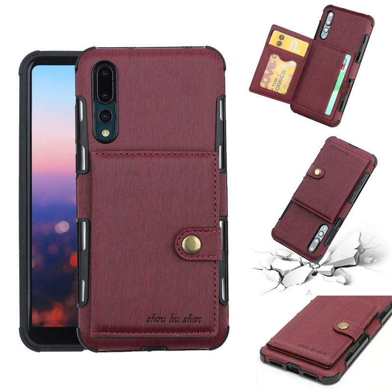 Ретро Чехол кошелек с откидной крышкой для Huawei P20 Lite Pro Nova 3e чехол из искусственной