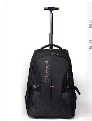Black 21 Inch Оксфордский рюкзак на колесиках, женский рюкзак-тележка Сумка для путешествий, сумка для багажа, мужской рюкзак на колесиках, сумка для багажа, рюкзак на колесиках - Цвет: Black 21 Inch