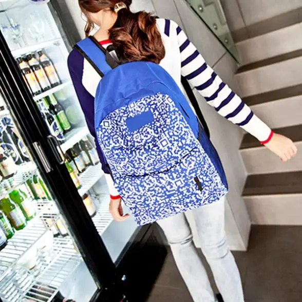 2015 New Trend Of Women Backpack Bag For Sports Fashion two-dimensional code Student Shoulderbag | Багаж и сумки
