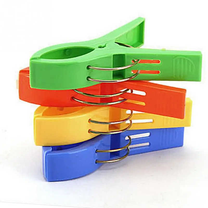 

4pcs /set Powerful laundry clips Large windproof clip cotton quilt clothing plastic clothespin clothes sun caught big clip