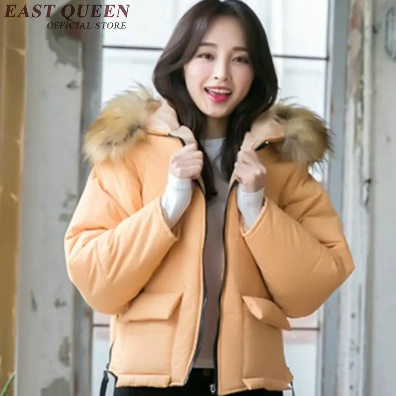 Женский пуховик с меховым воротником розовая Зимняя куртка KK1870 H 2018|jackets for women|jacket