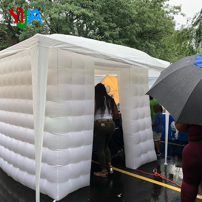 No LED Lights 2.5M Whole Black /White Inflatable Photo Booth backdrops with Two Door Portable for Party For Sales | Дом и сад