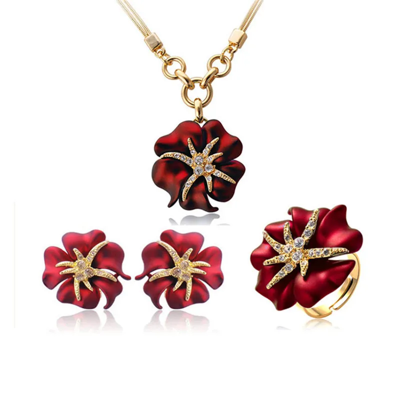 Элегантный роскошный дизайнерский Модный комплект ювелирных изделий с серьгами