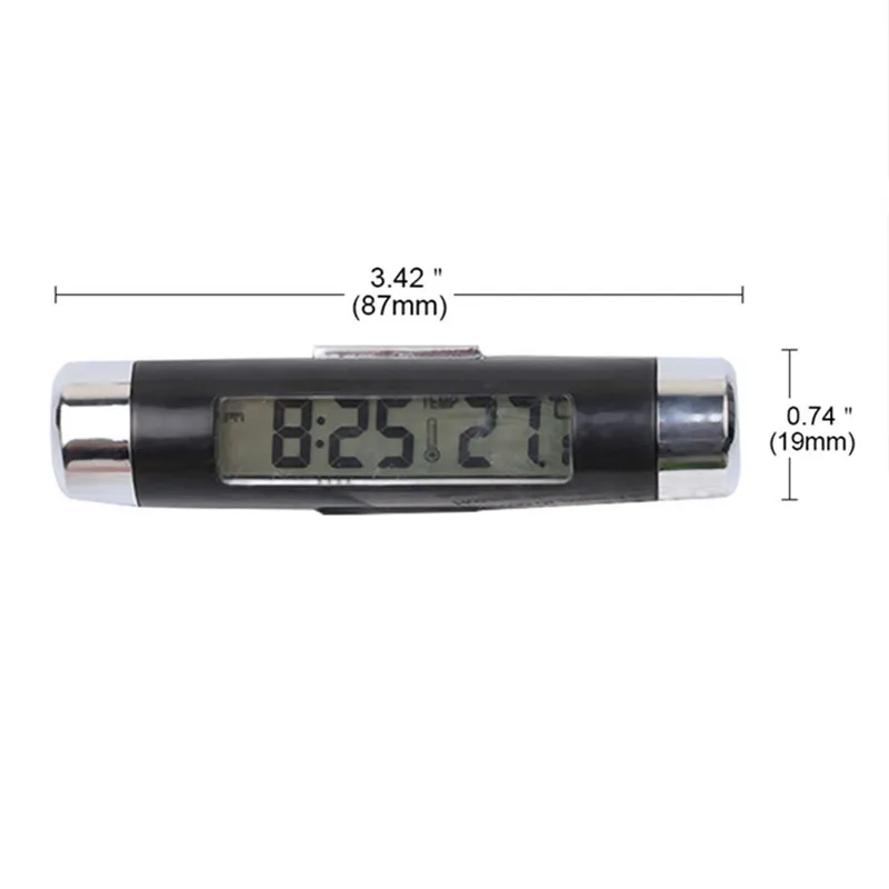 Автомобильные цифровые ЖК-часы 2 в 1 электронные часы-термометр с синей