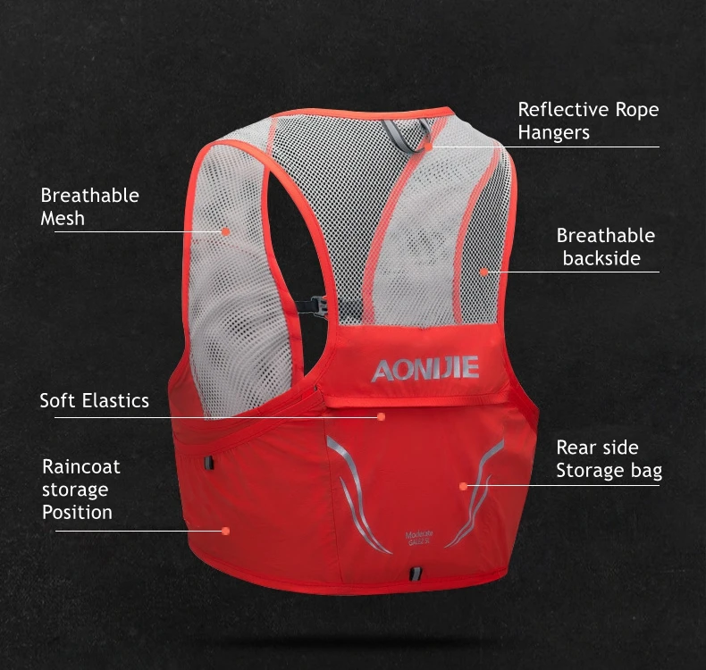 Aonijie 2.5L жилет для бега легкий рюкзак дышащая велосипедная марафонская