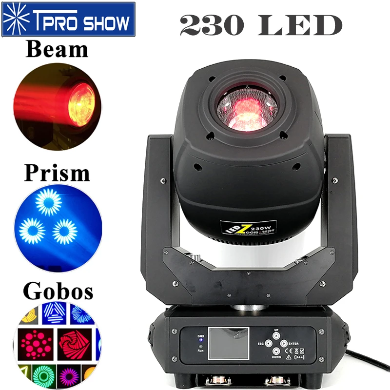

230 Вт, Подвижная головка, луч, точечное освещение, 3 в 1, LED Lyre Zoom, эффект сценического освещения, профессиональное оборудование для диджеев, ос...