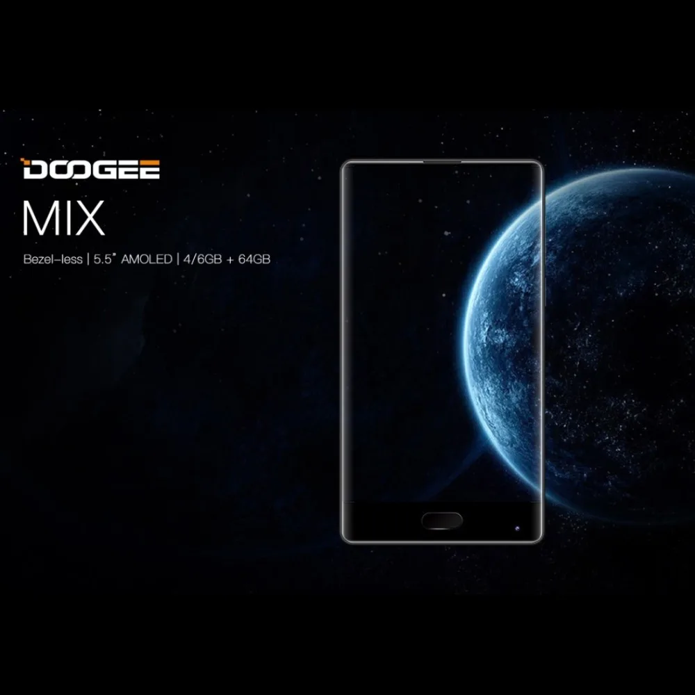 Doogee Mix 5.5 дюймов HD helio P25 смартфон Octa core 4 ГБ Оперативная память 64 Встроенная 8MP + 16mp