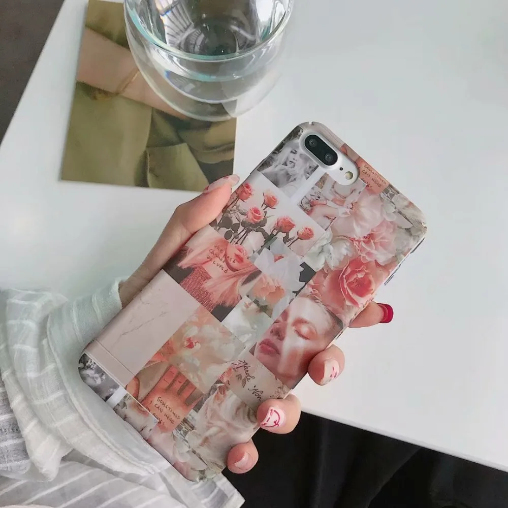 Роскошный Винтажный чехол для телефона с цветочным узором iPhone XS Max XR чехлы 6 6S 7 8 Plus