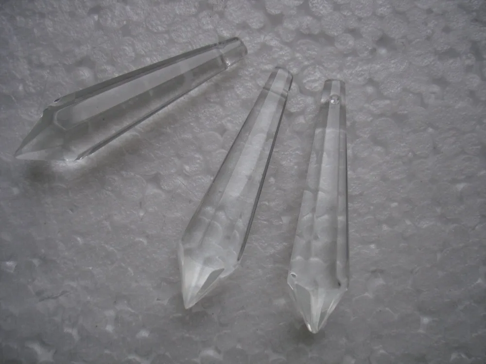 20/pc прозрачная сосулька 80 мм Длинные копья Хрустальная падение части люстра с