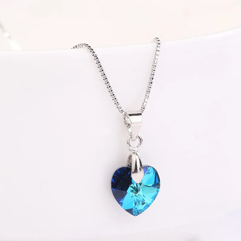 

Ms Betti 2021 Cute Mini Xilion heart pendant necklace with crystal from Austria jewelry for girls kids and Women for birthday