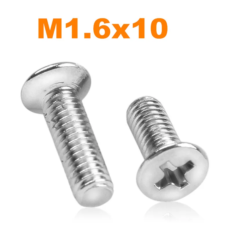 

1000 шт./лот M1, 6 х10 км потайная/плоская головка philips микро-машина с никелевым покрытием