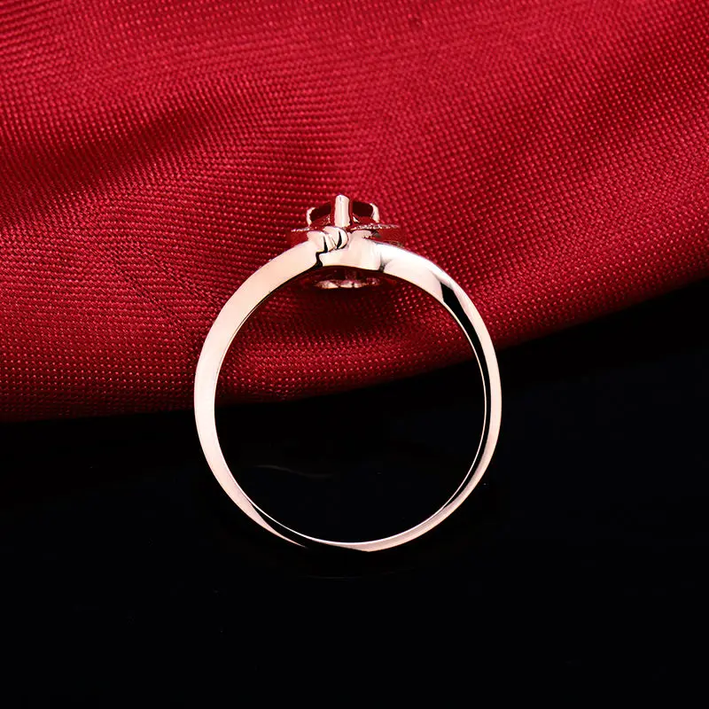 Женское кольцо с натуральным Рубином LOVERJEWELRY обручальное из розового золота 18