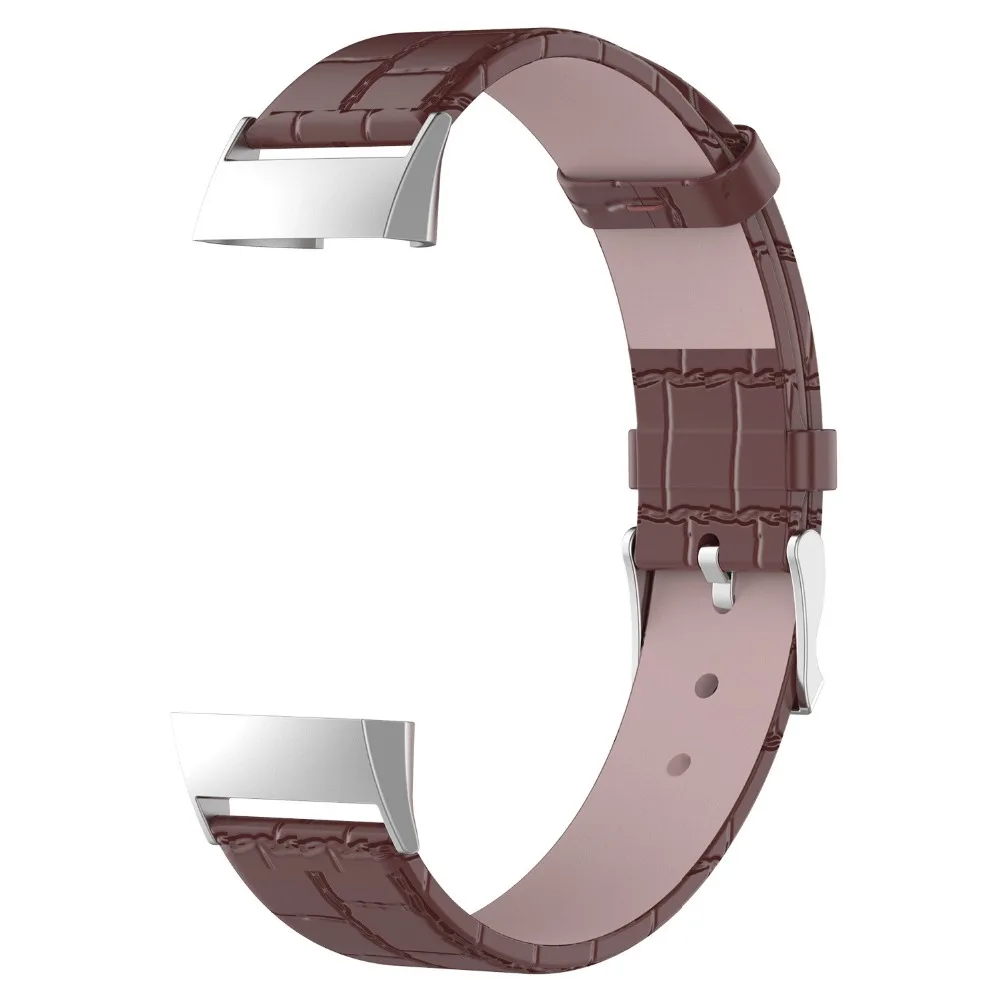 Классический Браслет из натуральной кожи для Fitbit Charge 3 полос для мужчин и женщин Замена t с разъемом из нержавеющей стали 10,12