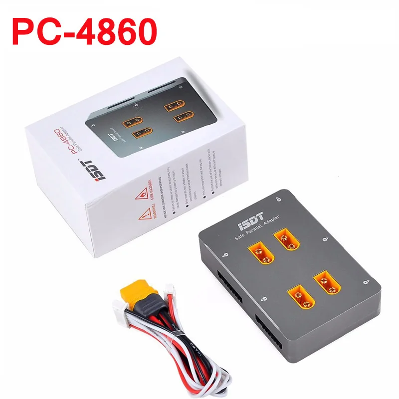 ISDT PC-4860 1-8S Safe Parallel Board XT60 Plug Charging For SC-608 SC-620 Drone Accessories | Игрушки и хобби