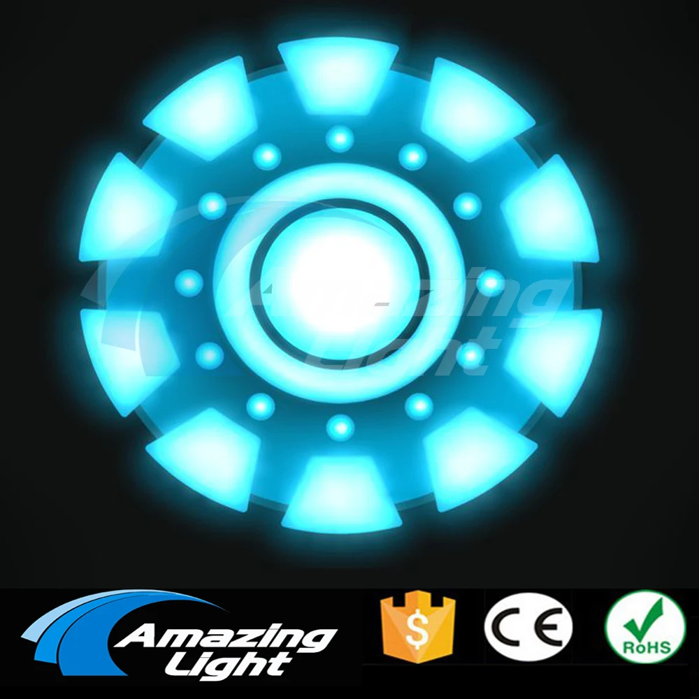 Новая звуковая активная Светодиодная панель Ironman украшение панели для футболок