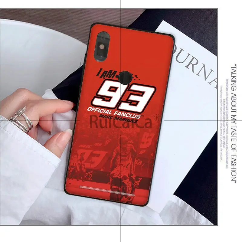 Ruicaica toalha Mark marquez мм 93 Мягкий силиконовый чехол для телефона из ТПУ Redmi 5 plus Note Xiaomi Mi 6