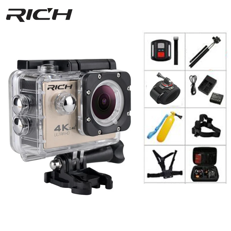 Богатая WiFi HD Экшн камера F5R 170D 30 М 1080P наружная водонепроницаемая подводная мини