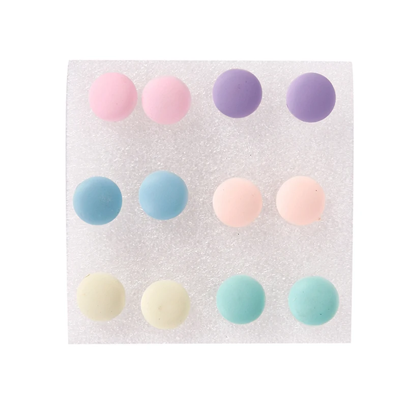 Полимерные розовые фиолетовые серьги-гвоздики ювелирные изделия звезда сердце