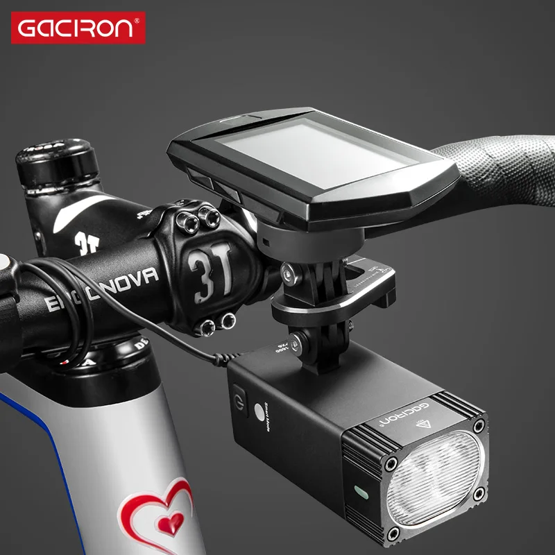 Интеллектуальный светильник Gaciron V7S 500/800 люмен для горного велосипеда, передний GoPro, USB Перезаряжаемый, IPX6 Водонепроницаемый велосипедный светильник для гонок