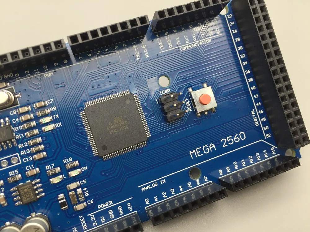 10 шт. Бесплатная Доставка! Мега 2560 R3 Mega2560 REV3 ATmega2560 плата + USB кабель совместим для