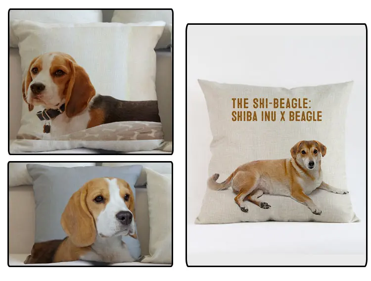 Beagle Собака Декоративные Чехлы для подушек чехлы для диванов подушки Животные наволочки с изображением собак чехлы на подушки для дома Декор almofadas