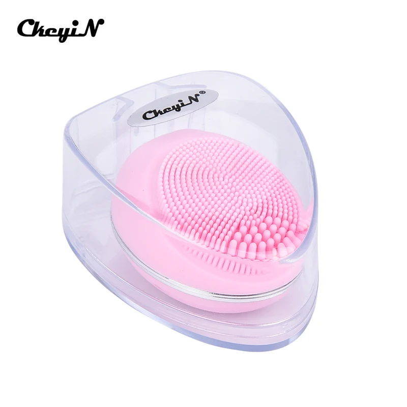 Mini Electric Sonic Face Cleansing Brush Silicone Facial Skin Scrubber Vibration Massage Pore Cleaner Blackhead Acne Removal 36