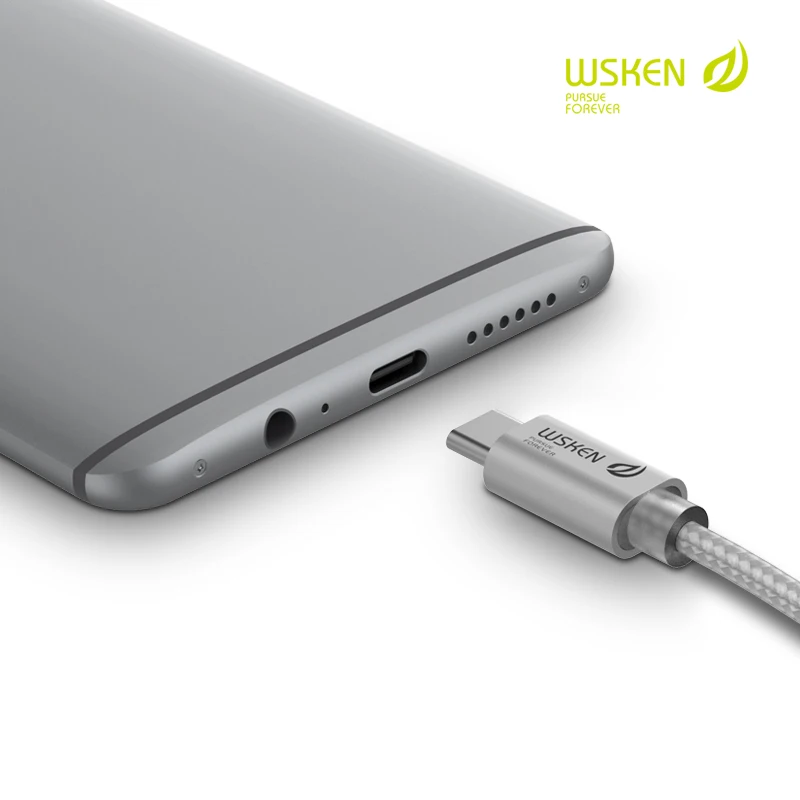 WSKEN usb type C 2 0 кабель для быстрой синхронизации и зарядки OnePlus Nexus 6P 5X ZUK Z1 Xiaomi 4c 5 Z9 Max
