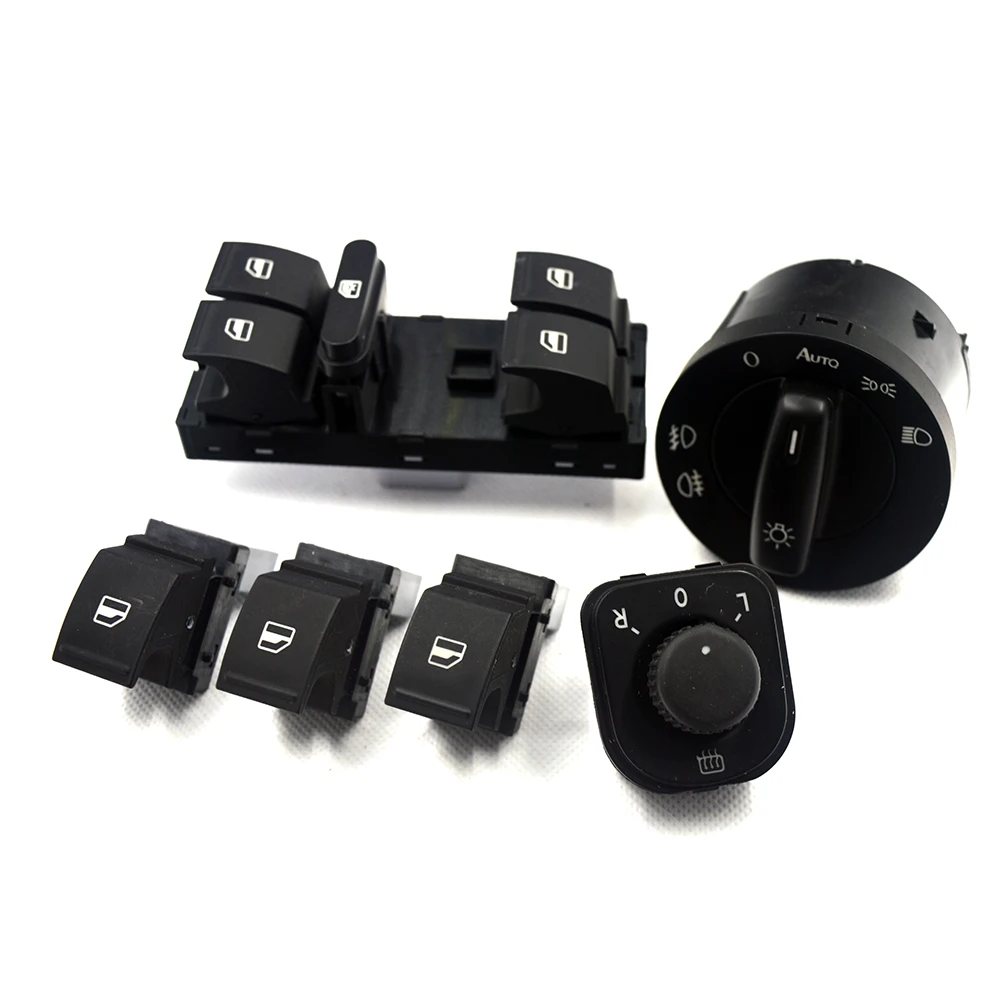 Новый зеркальный переключатель питания фар кнопка переключения окна 6 шт./компл.