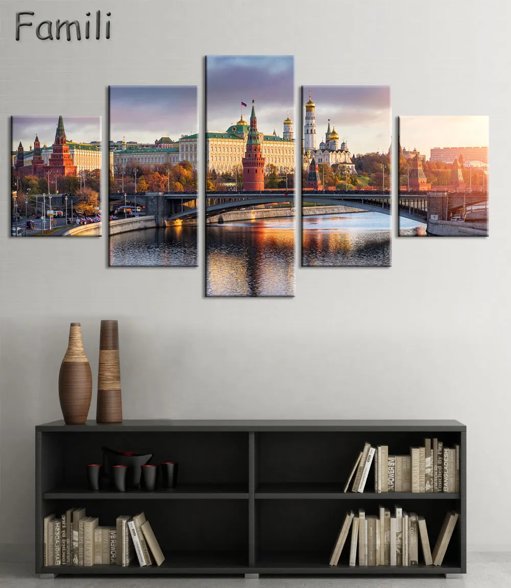 5 шт. настенный плакат для гостиной с изображением российского города | Дом и сад