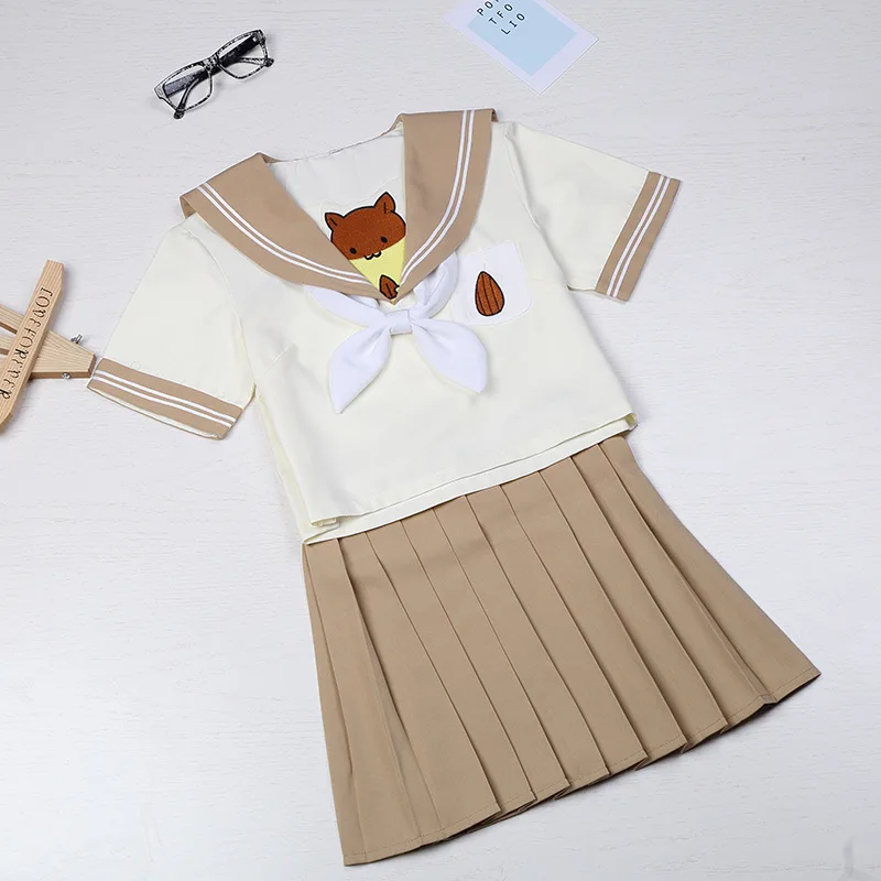 

Student Uniforms New Style Japanese Two Sailor Suit Female College Class JK Uniform Pleated Skirt Student Set
