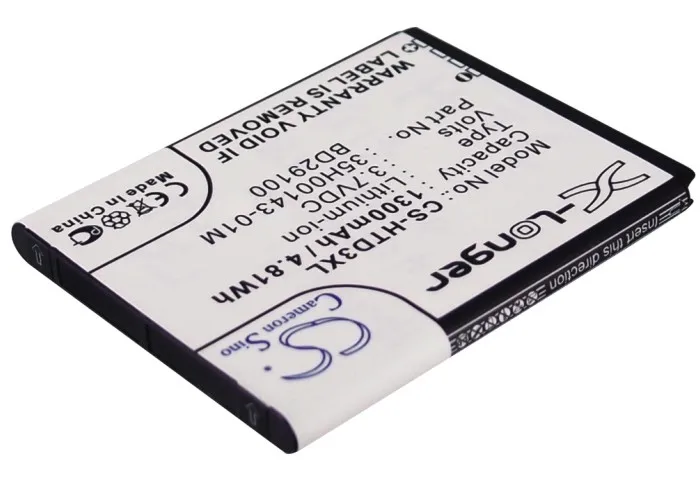 Высококачественный аккумулятор Cameron Sino BA S460 S540 BD29100 для HTC A510c A510e HD3 HD7 PG76100 T9292 T9295 |