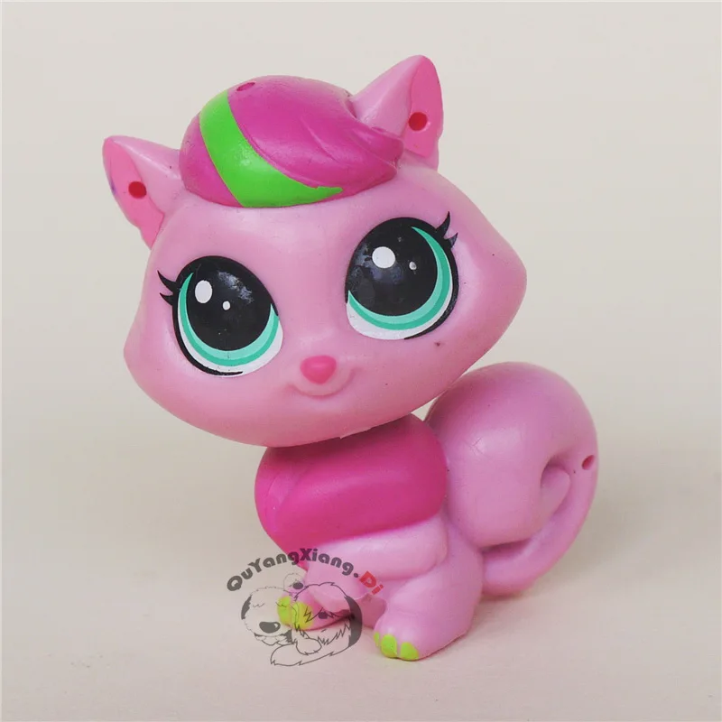 

CWM039 Pet Shop Animal Sitting pink cat doll action Figure kitten