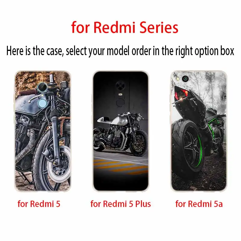 Retro Moto Cross Motorcycle Fashion Soft TPU Case For Xiaomi Redmi Note 10 9 8 7 6 5 Pro Max 10S 9S 9T 8T 4G 5G Cover | Мобильные