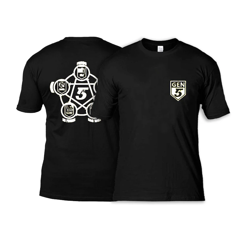 Новинка 2019 Мужская футболка с принтом Glock Gen5 из 100% хлопка дышащая для походов и