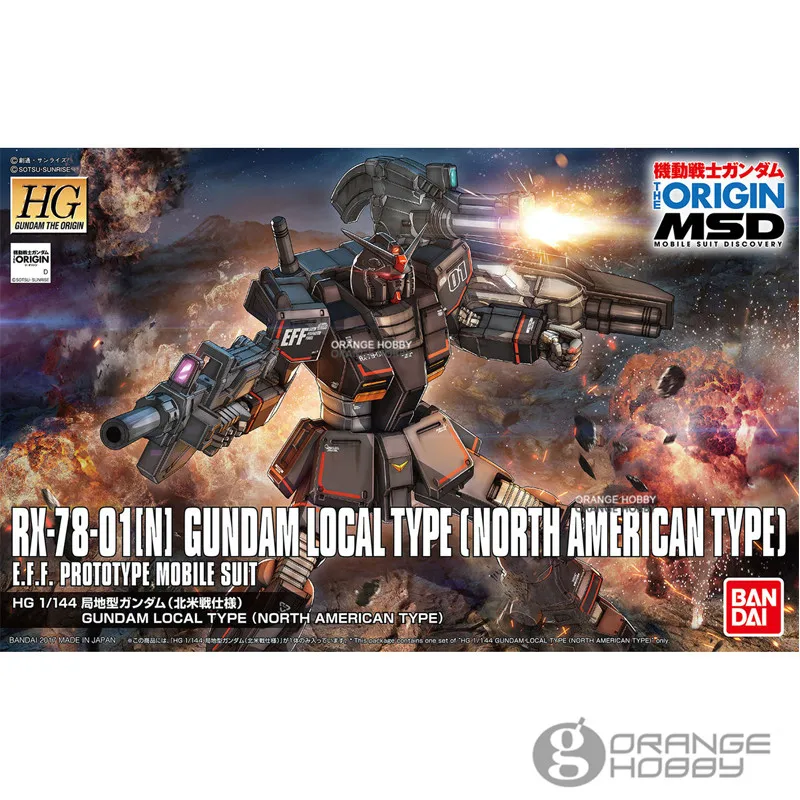 OHS Bandai HG происхождения 017 RX78 01N 1/144 Gundam местных Тип североамериканский мобильный