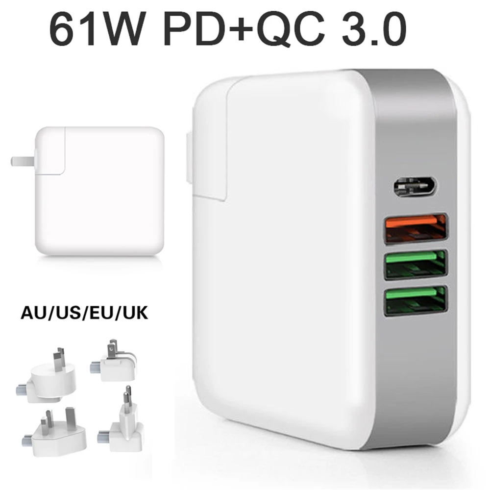 Новое поступление сетевой адаптер типа C QC 3 0 PD быстрая зарядка для iPad iPhone XS Max