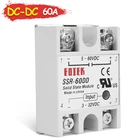 Твердотельный модуль 60DD 60A, реле, однофазный, SSR, 3-32 В, 12 В, постоянный ток на 5-60 в, выходная нагрузка