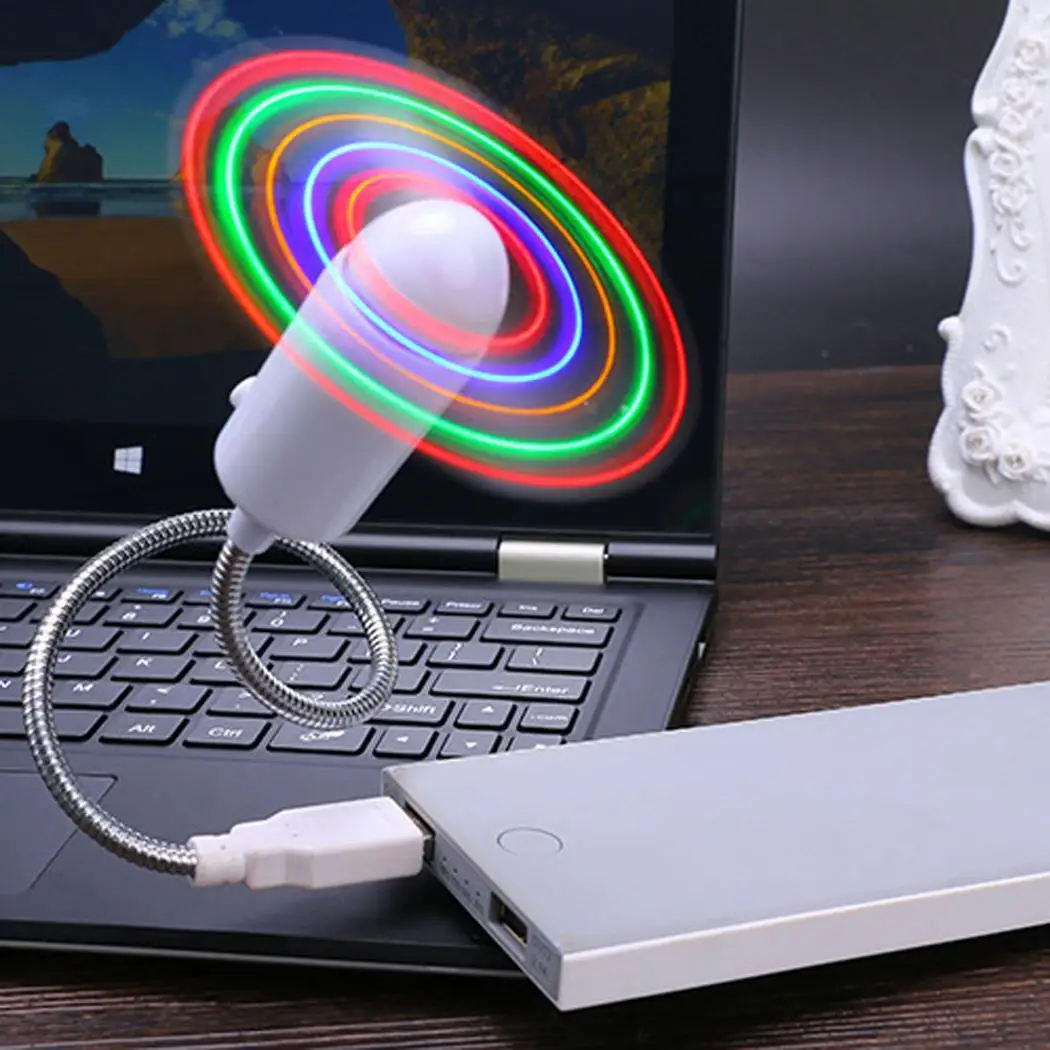 Мини ноутбук светодиодный вентилятор для зарядки через usb регулируемый рукав