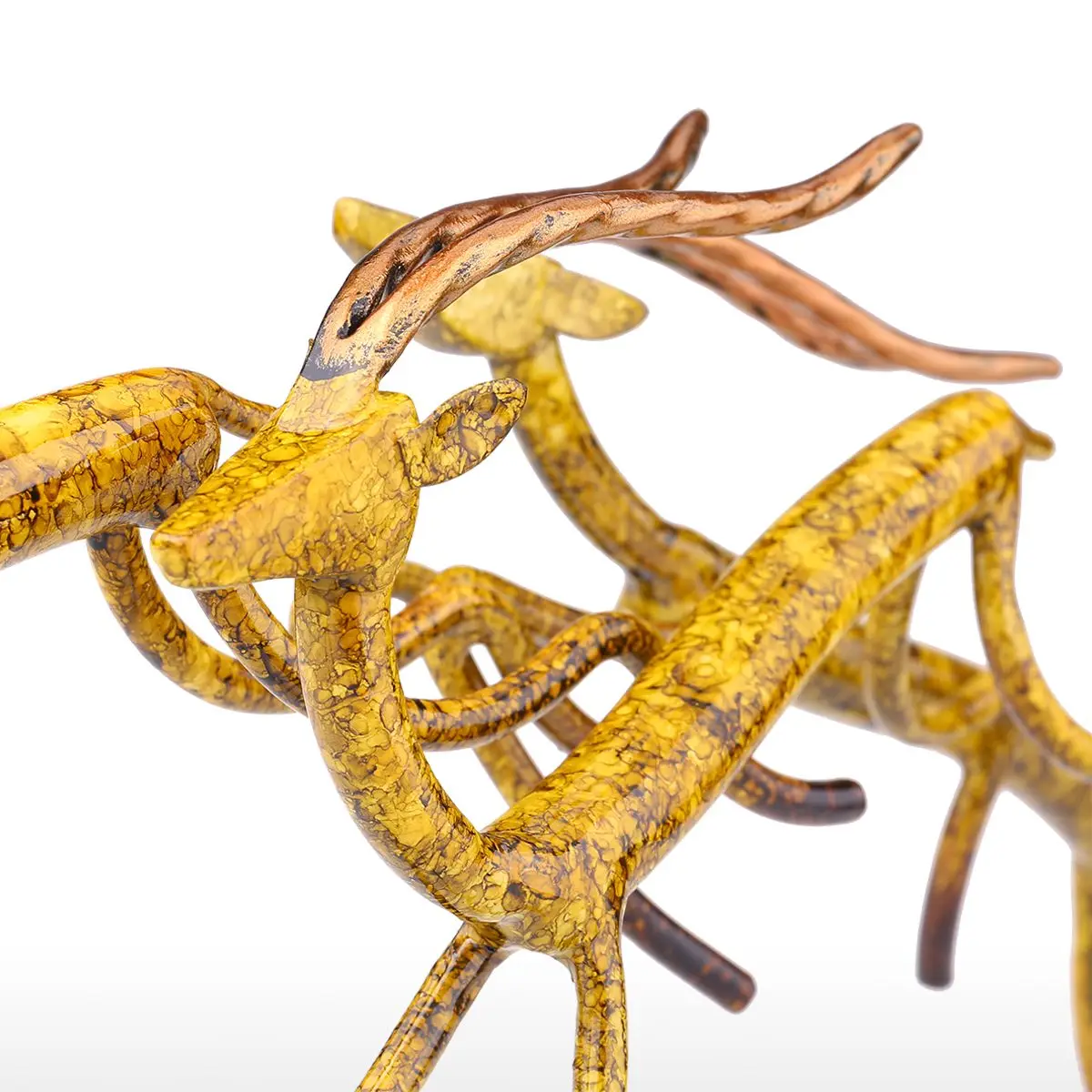 Tooarts Antelope железная скульптура, домашнее украшение, фигурки животных, рождественские украшения для дома, подарок на год, украшения