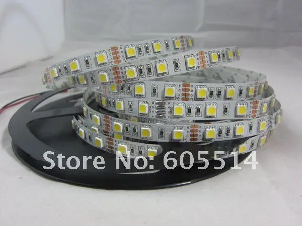 [Seven Neon] 155 метров 60leds/M 5050 IP20/IP67 2500K Золотая желтая полоса + 10 шт 12В 20A адаптер питания