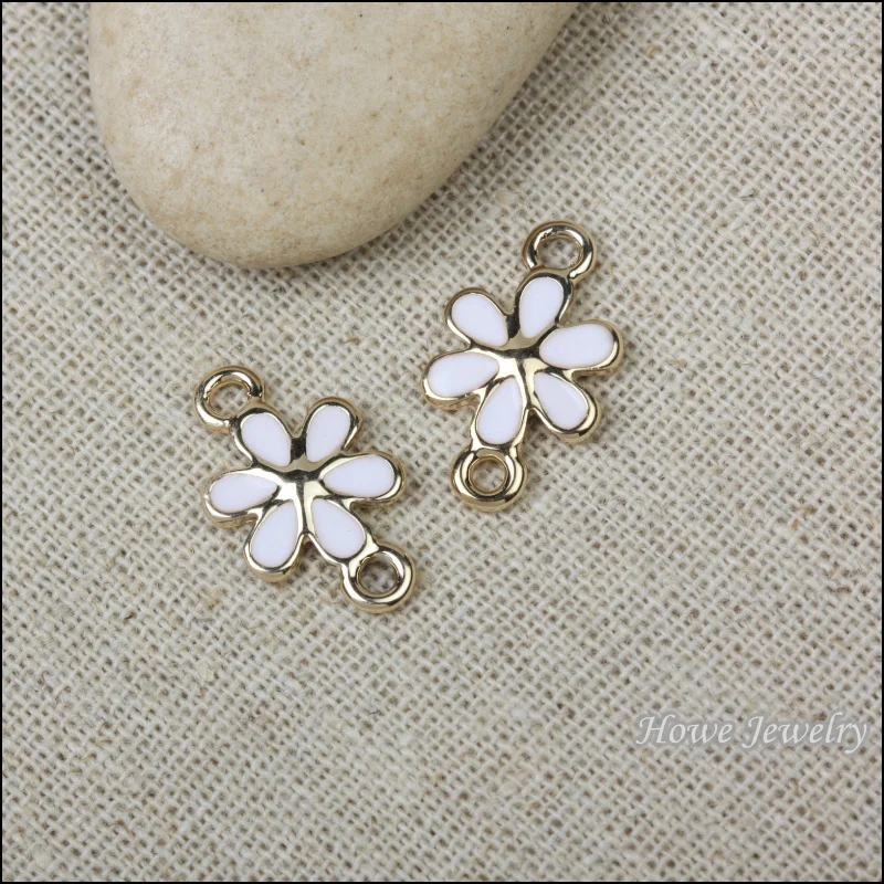 10 шт. качественная эмалированная позолоченная подвеска цвета шампанского в виде