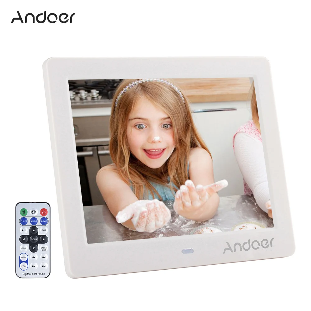 Andoer 8 &quotHD широкий экран с высоким разрешением цифровая фоторамка Будильник MP3 MP4