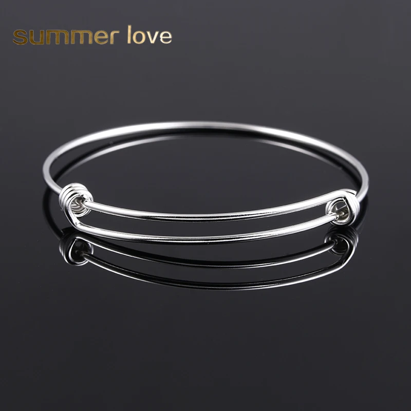 5 шт./лот расширяемая проволока браслет из нержавеющей стали 100% и аксессуары