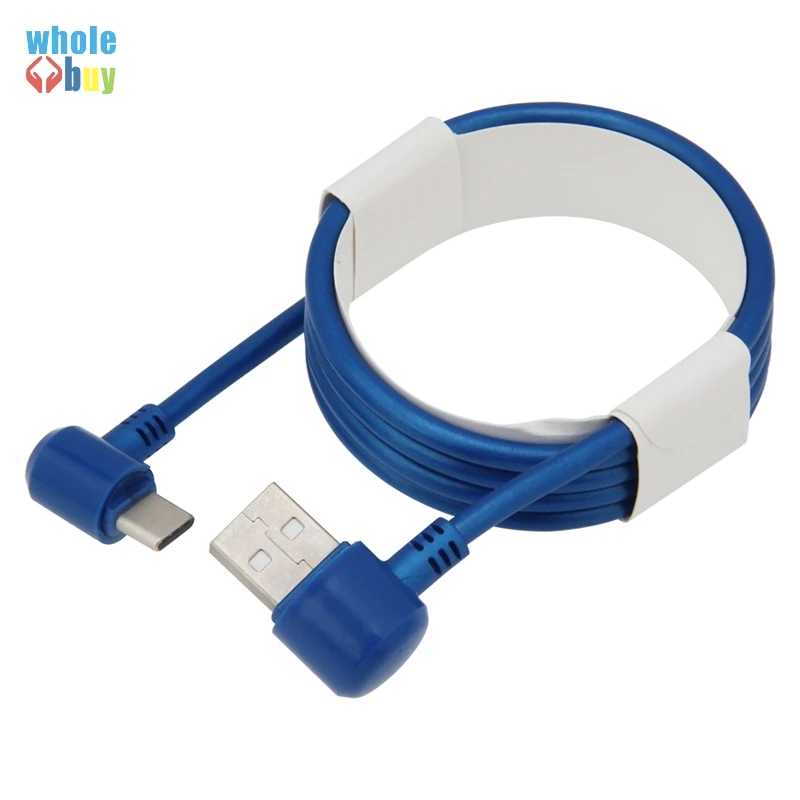 50 шт./лот красочный круглый 2 боковой локоть игровой кабель 1 м 3 Micro Usb 5pin 8pin Type C для