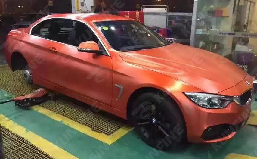 Автомобильный Стайлинг обертывание холодная матовая оранжевая Автомобильная