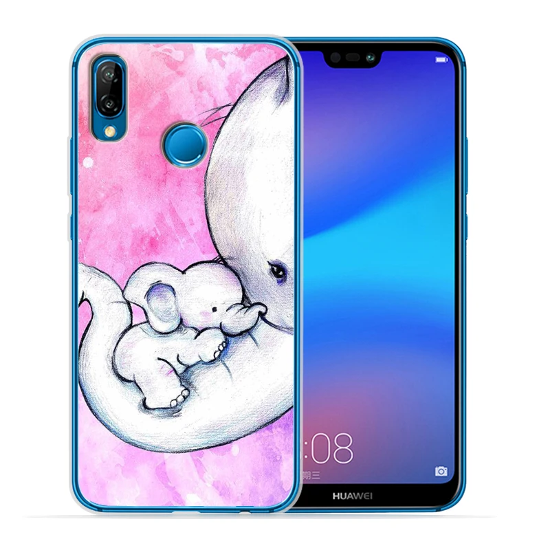 Мягкий прозрачный чехол Dumbo для huawei P30 Lite для huawei P30 Pro P20 Lite P8Lite P9Lite P Smart Capa силиконовый Etui