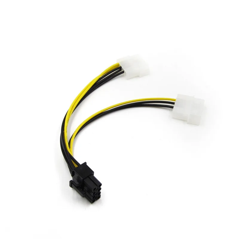 16 см 8 Pin PCI Express Male To Dual LP4 4Pin Molex IDE PCI-E Графический кабель питания для видеокарты |