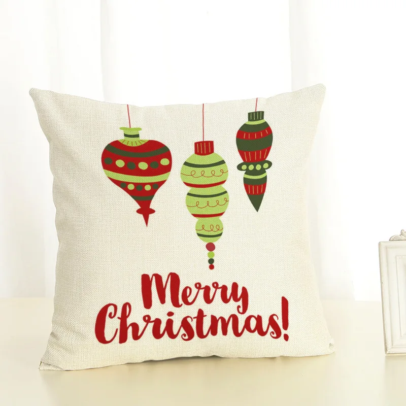 New Year Christmas Decorations For Home Ornaments Navidad Natal Frozen Decorative Word Gift Cushion Cover | Дом и сад