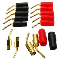 5pairs10pcs banana wire cable pin plug redblack 2mm speaker connector for wire cable hifi